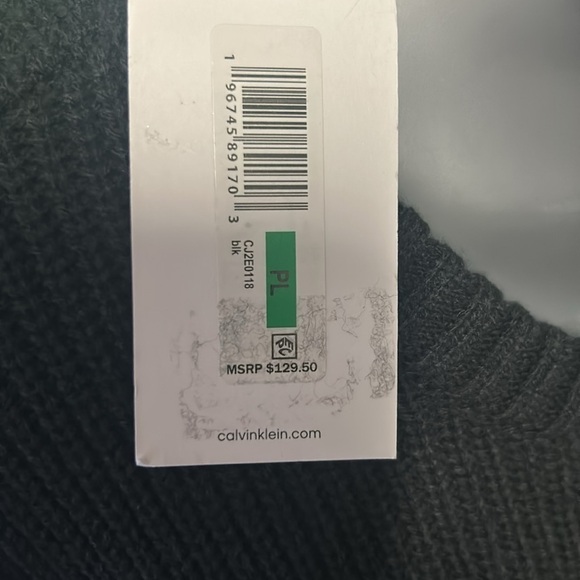 Calvin Klein Jeans Fall Long Sleeve Midi Sweater Dress w Zipper Slit - Picture 4 of 5